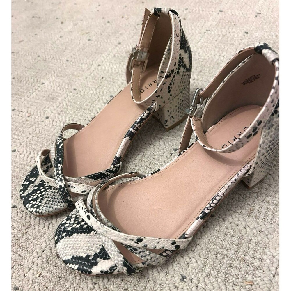 Torrid Women’s Strappy Ankle Snake Skin Print Block Heel size 10W